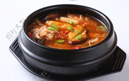 年糕泡菜汤韩国料理