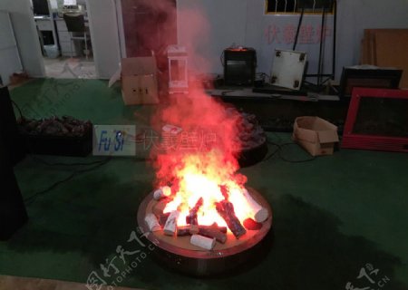篝火壁炉