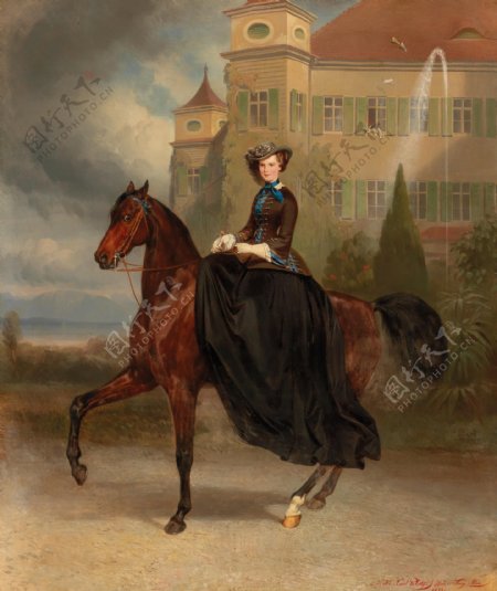 茜茜公主骑马像