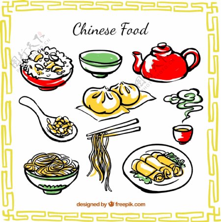 彩绘中国食物