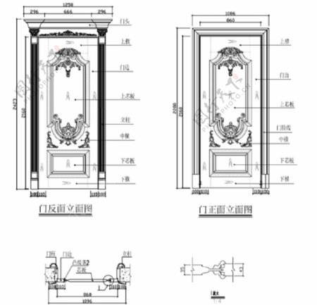 实木门原木门工艺图纸
