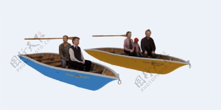 单人划船模型