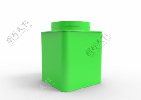 绿茶铁盒包装设计效果图