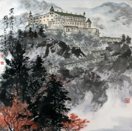 水墨山水画