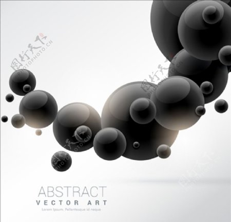 抽象的黑色3d分子背景