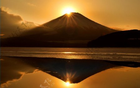 富士山夕阳