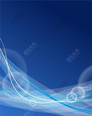 蓝色科技线条气泡海报背景