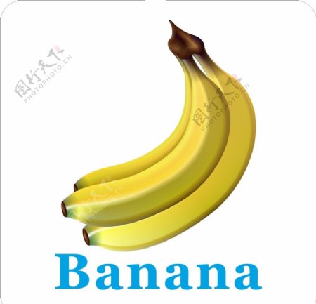 卡通水果香蕉加英文名称