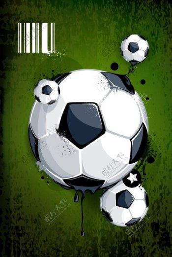 足球背景海报设计矢量素材