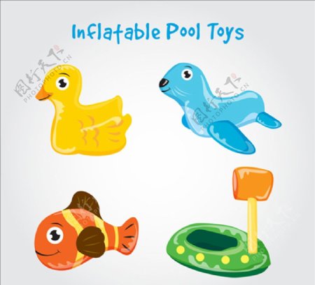 动物充气泳池玩具