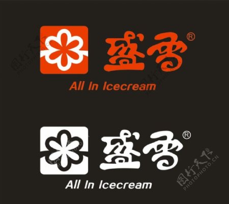 盛雪冰淇淋logo