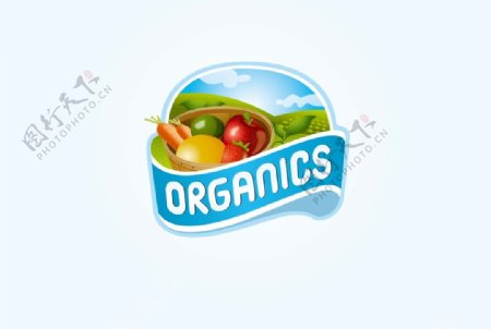 有机物蔬菜水果logo标志