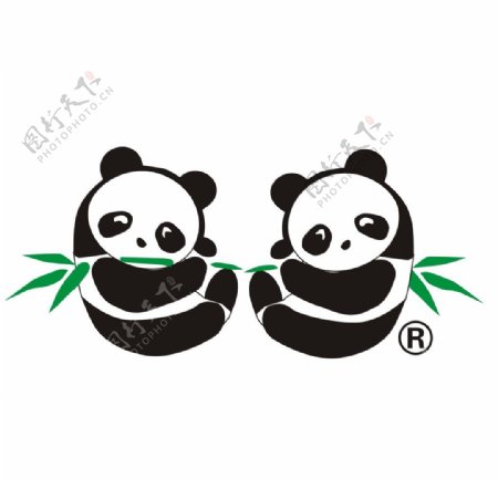 双熊猫标志