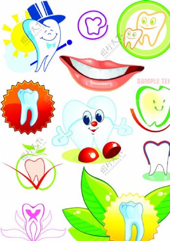 卡通牙齿logo