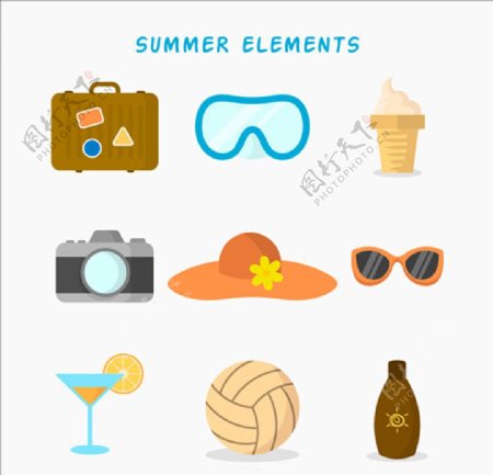 夏季旅游元素分类