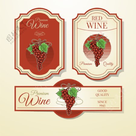 红葡萄酒标签标识