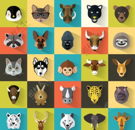 25款动物头像图标
