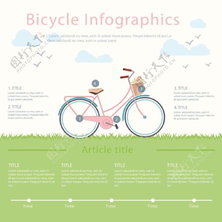 淡雅自行车信息图