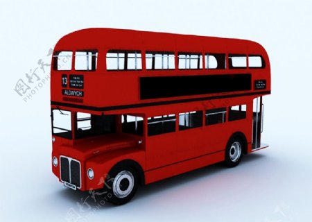 英式双层巴士3D模型