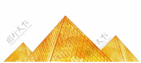 金字塔玻璃房黄金璀璨