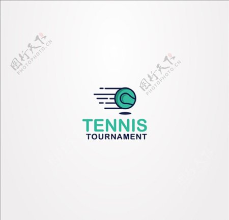 网球俱乐部比赛培训LOGO标志