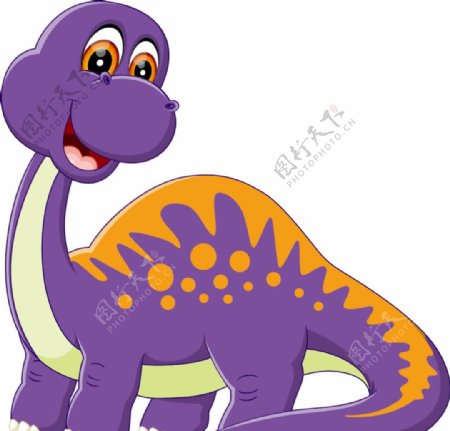 紫色卡通恐龙