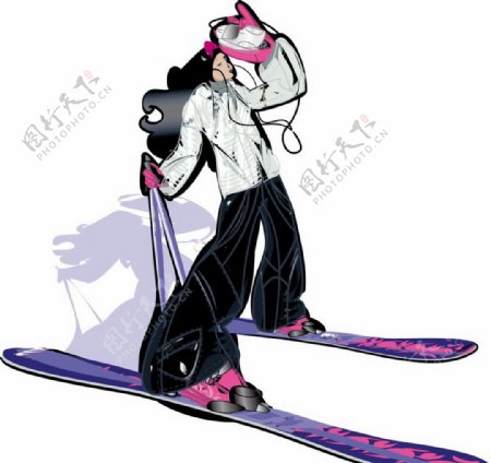 人物滑雪素材