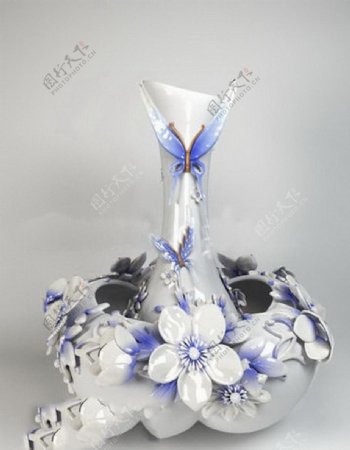 室内瓷器花瓶模型
