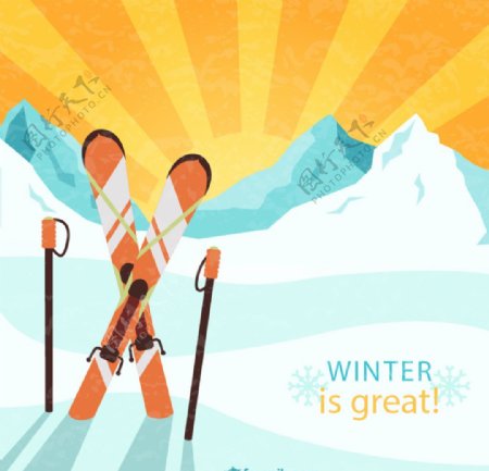 滑雪广告图