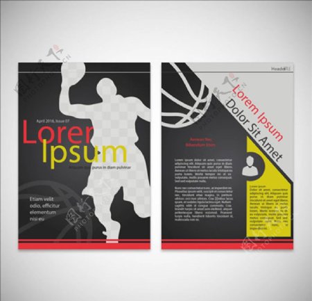 篮球比赛杂志排版设计