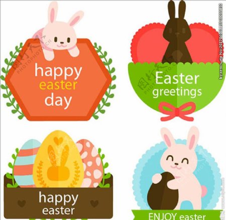 卡通复活节巧克力兔子彩蛋标题