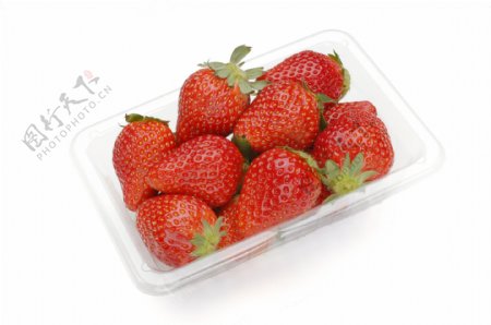 塑料盒里的草莓