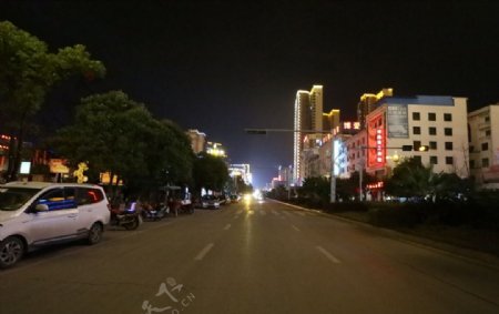 兴仁县街道夜景