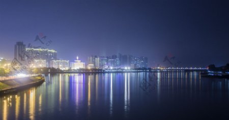 河源东江河文化广场夜景