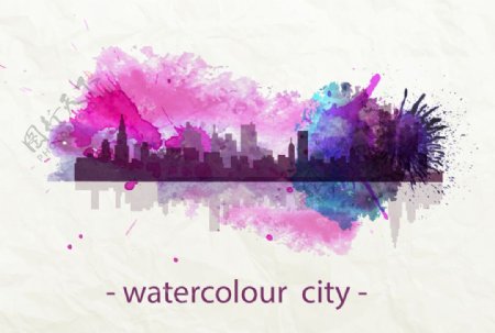 水彩城市