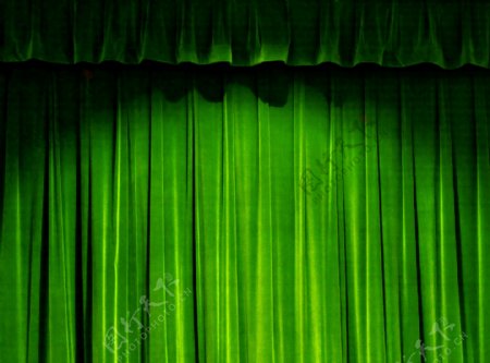绿色帷幕高清图片素材
