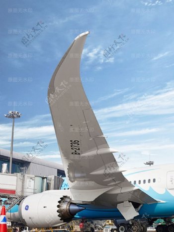波音787客机飞机机翼发动机