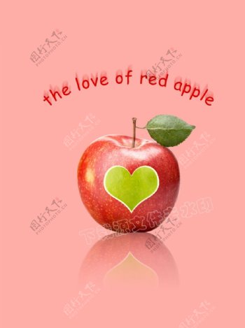 红苹果创意背景合成设计