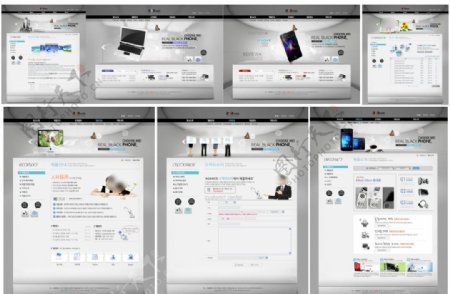灰色高科技电子产品展示网站模板