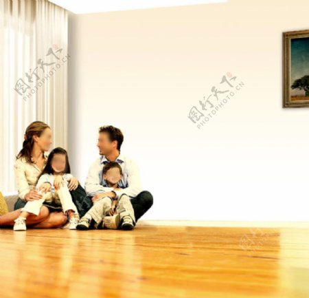 幸福家庭全家福海报
