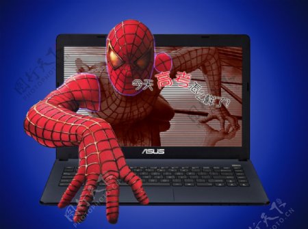 蜘蛛侠爬出电脑