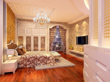 欧式卧室3d模型免费下载3D模型电视机