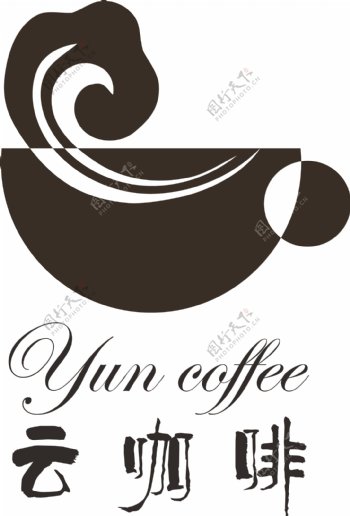 云咖啡logo设计