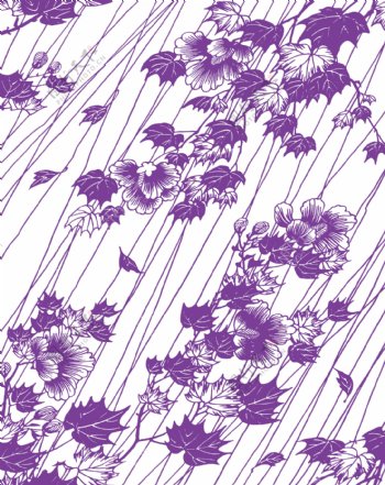紫叶情移门图案图片