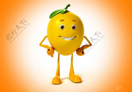微笑的柠檬3D设计