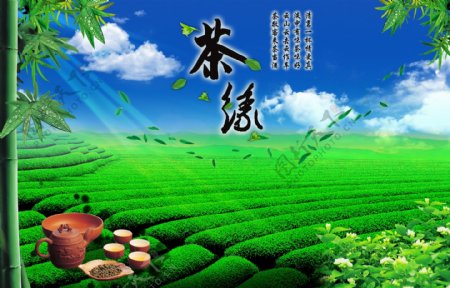 湖南安华黑茶茶社室内海报