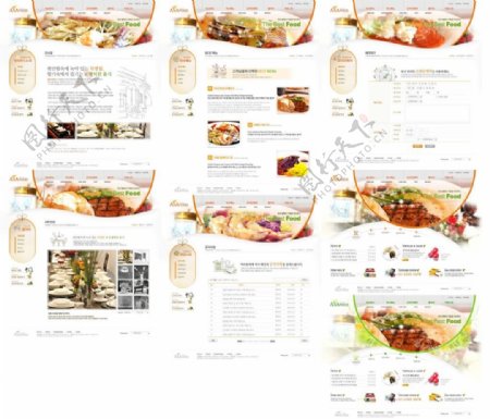 红色海鲜餐饮展示联系网上订餐网站