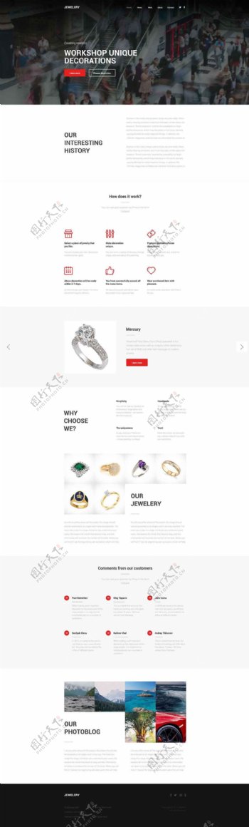 首饰珠宝商务科技网页UI设计