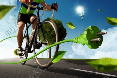 创意环保自行车图片