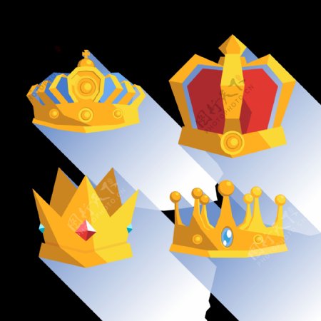 钻石皇冠图标免抠png透明图层素材